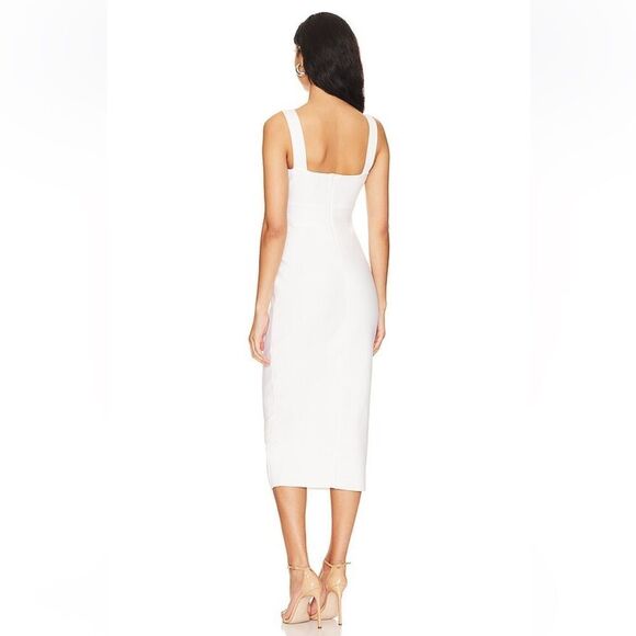 NEW Elliatt Rosa Bodycon Midi Dress Ivory Size Small - Picture 3 of 10